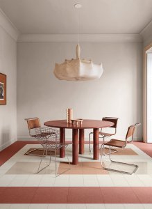 Capricci, il colore della memoria reinterpretato in chiave contemporanea Faetano_Capricci_Bianco_Perla_Rosa_Nudo_Rosa_Antico_Rosso_Amaranto_Dining - Ceramica del Conca
