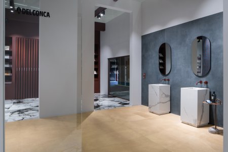 Dinamika, superfici tridimensionali a Cersaie2021 DSC01924_Delconca - Ceramica del Conca