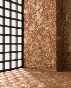 Del Conca punta sulla bellezza sensoriale di superfici tridimensionali Del_Conca_Stone_Edition_Venice_Red_02 - Ceramica del Conca
