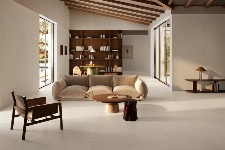 ICONIC, un sistema coordinato di materie e strutture differenti Del_Conca_Iconic_Chalk_Matter_Mineral_Living_02 - Ceramica del Conca