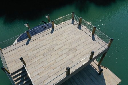 The pier on the lake with Dolomiti lake%20norman%20(2) - Ceramica del Conca