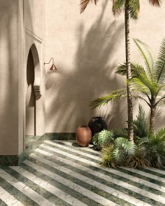 Dimore di Faetano, una tavolozza di colori lucidi e mat Faetano_Dimore_Dimora_Eulalia_Amazzonite_Esterno_01 - Ceramica del Conca