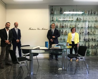 Il Sottosegretario italiano agli Esteri Ricardo Merlo in visita alla Ceramica Faetano 2 - Ceramica del Conca