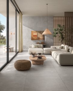 Del Conca Timeline: L'Eleganza del Cemento Incontra l'Innovazione del Design Del%20Conca_Timeline_HTL_15_Silver_Living_01 - Ceramica del Conca