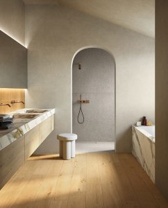 Gres porcellanato Effetto legno Del%20Conca_Nabi_01_Bagno_Honey - Ceramica del Conca