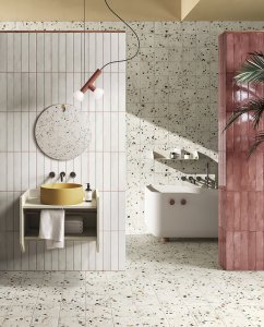Sfumature di bianco nei pavimenti e rivestimenti Del Conca e Faetano Faetano_Progetto_1962_01_Origini_Talco_Ciliegia - Ceramica del Conca