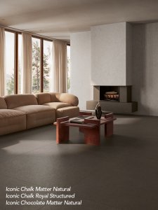 Feinsteinzeug Mittlere Formate del_conca_iconic_chalk_chocolate_matter_living_02_a - Ceramica del Conca