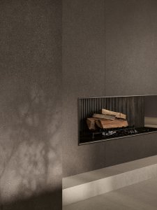 Gres porcellanato Iconic del_conca_iconic_chocolate_matter_dusty_matter_living_01 - Ceramica del Conca