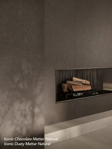 Feinsteinzeug Mittlere Formate del_conca_iconic_chocolate_matter_dusty_matter_living_01_a - Ceramica del Conca