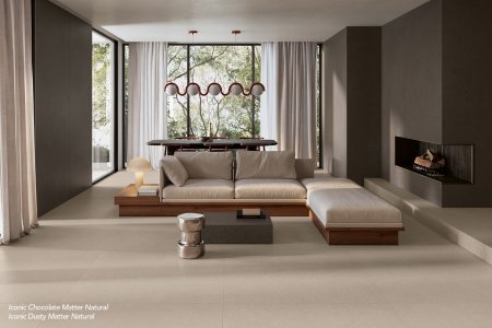Feinsteinzeug Mittlere Formate del_conca_iconic_chocolate_matter_dusty_matter_living_02_a - Ceramica del Conca