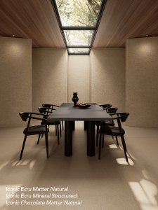 Feinsteinzeug Mittlere Formate del_conca_iconic_ecru_matter_mineral_chocolate_matter_living_01_a - Ceramica del Conca