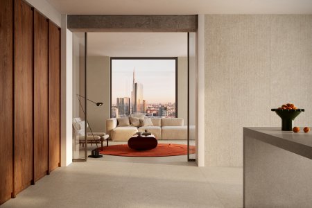 Gres porcellanato Iconic del_conca_iconic_ivory_matter_mineral_royal_dusty_matter_living_02 - Ceramica del Conca