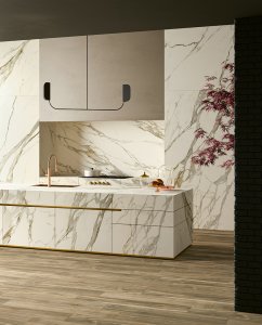 Gres porcellanato Marble Boutique del_conca_marble_boutique_calacatta_oro_cucina - Ceramica del Conca