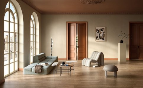 Feinsteinzeug Native del_conca_native_castagno_living_02 - Ceramica del Conca
