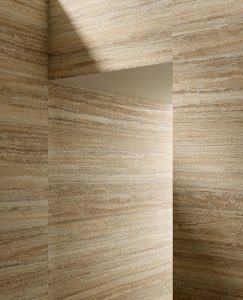 Porcelain Stoneware Small sizes del_conca_stone_edition_travertino_moka_vein-cut_01 - Ceramica del Conca