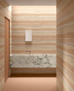 Die Boden- und Wandfliesenkollektion Bioterre auf der Cersaie 2024 del-conca_bioterre_stratum_argilla_terra_bagno_a - Ceramica del Conca