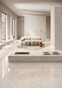 Marble Boutique: L'Evoluzione del Lusso secondo Del Conca Del_Conca_Marble_Boutique_Taj_Mahal_White_Livinf_generale - Ceramica del Conca