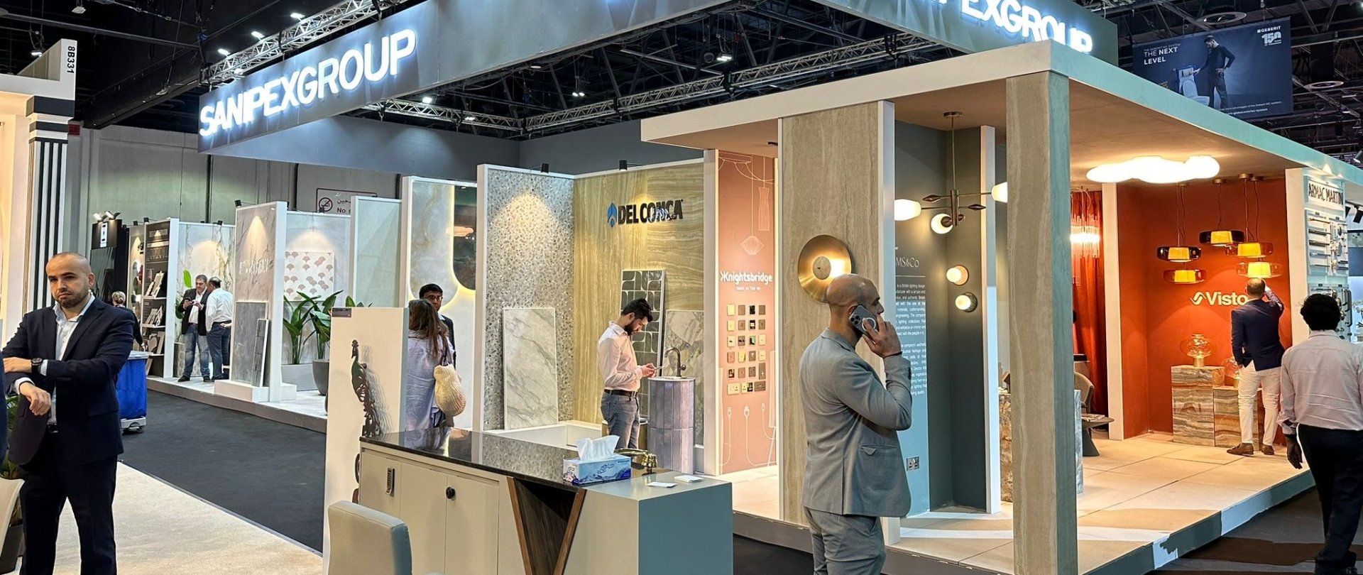 Del Conca e Faetano a Dubai Index insieme a Sanipex Group  - Ceramica del Conca