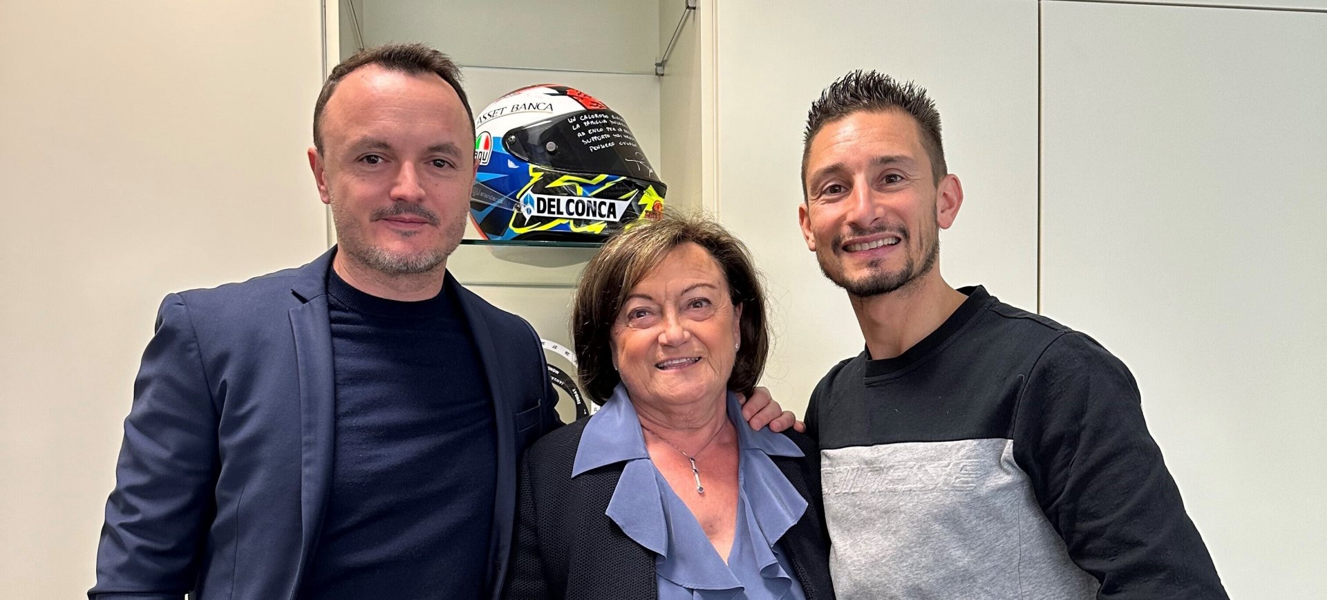 Del Conca rinnova l’accordo con Manuel Poggiali, oggi coach dei piloti nel Team Ducati  - Ceramica del Conca