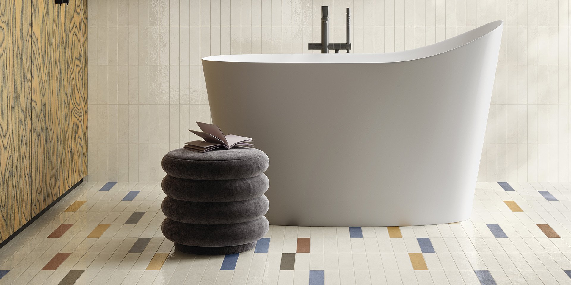 Porcelain Stoneware Terre Garzate Faetano_Terre%20Garzate_Gesso_Bagno_01_Top_1920x960 - Ceramica Faetano