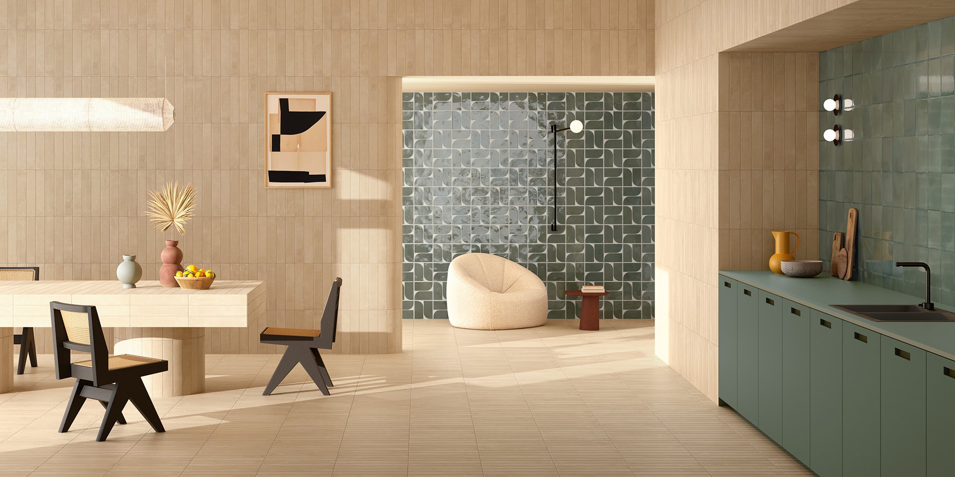 Gres porcellanato Manufatti faetano_manufatti_soia_brick_sottobosco_tracce_cucina_top - Ceramica Faetano