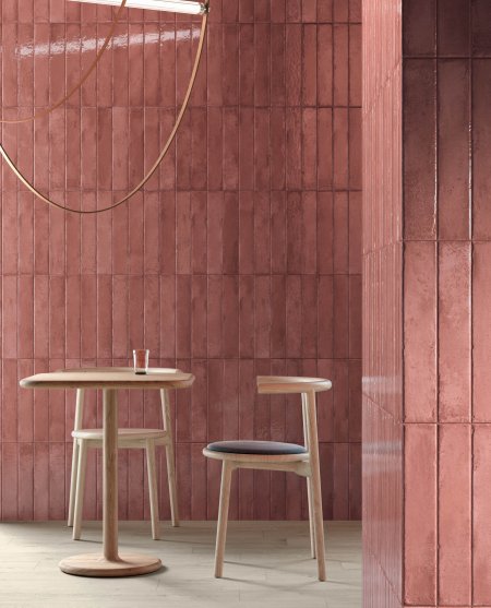 Il colore Viva Magenta, pantone dell’anno 2023 Faetano_Progetto%201962_04%20Caffetteria_Particolare%20B_Definitivo - Ceramica del Conca