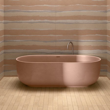 Gres porcellanato Native del-conca_bioterre_stratum_argilla_manufatti_soia_brick_bagno_pred - Ceramica del Conca