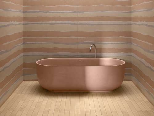 Porcelain Stoneware Large sizes del-conca_bioterre_stratum_argilla_manufatti_soia_brick_bagno_pred - Ceramica del Conca