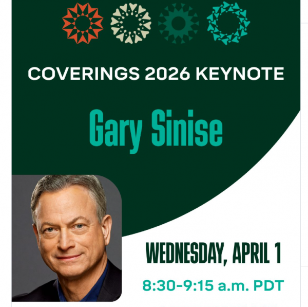 Hollywood actor Gary Sinise on stage at Coverings 2026 gary%20sinise - Ceramica del Conca
